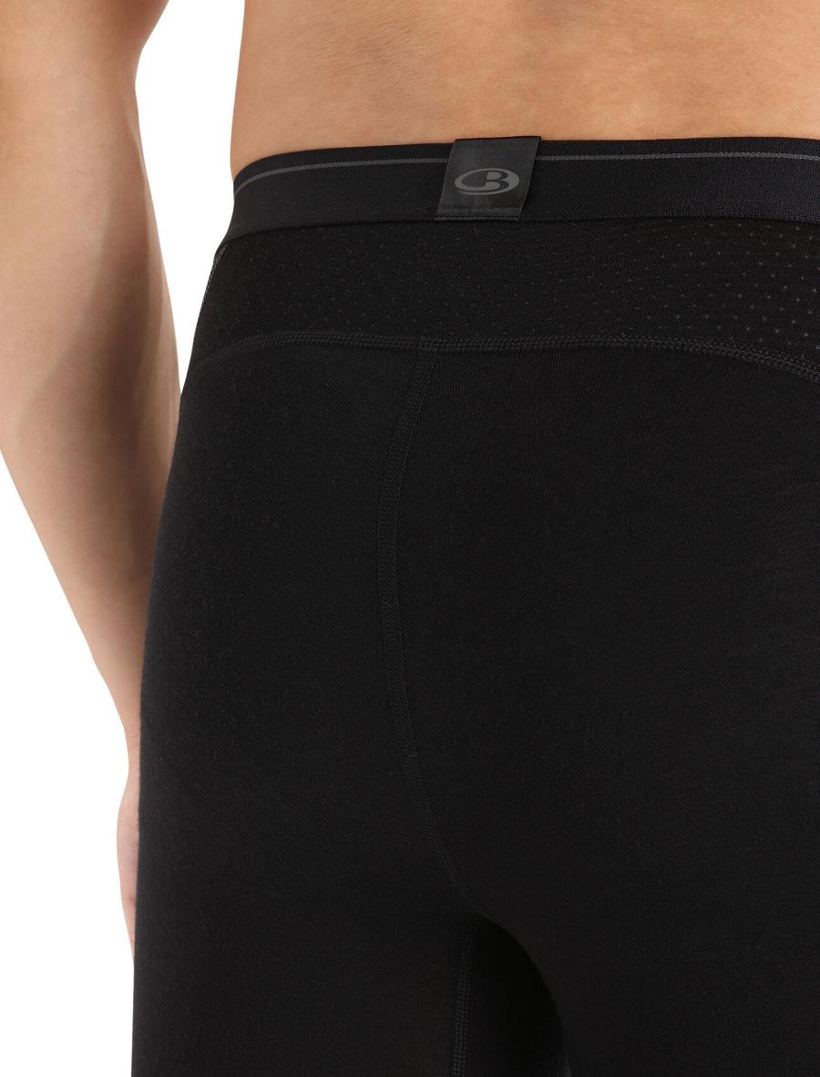 Icebreaker BodyfitZone™ Merino 150 Zone Thermal Miesten Leggingsit Mustat | FI 1140ZUTG